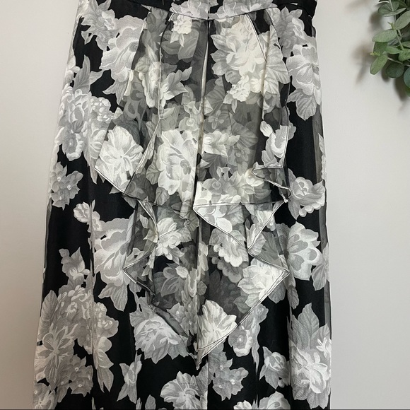 Zac Posen Floral Printed Organza Skirt - Picture 5 of 16